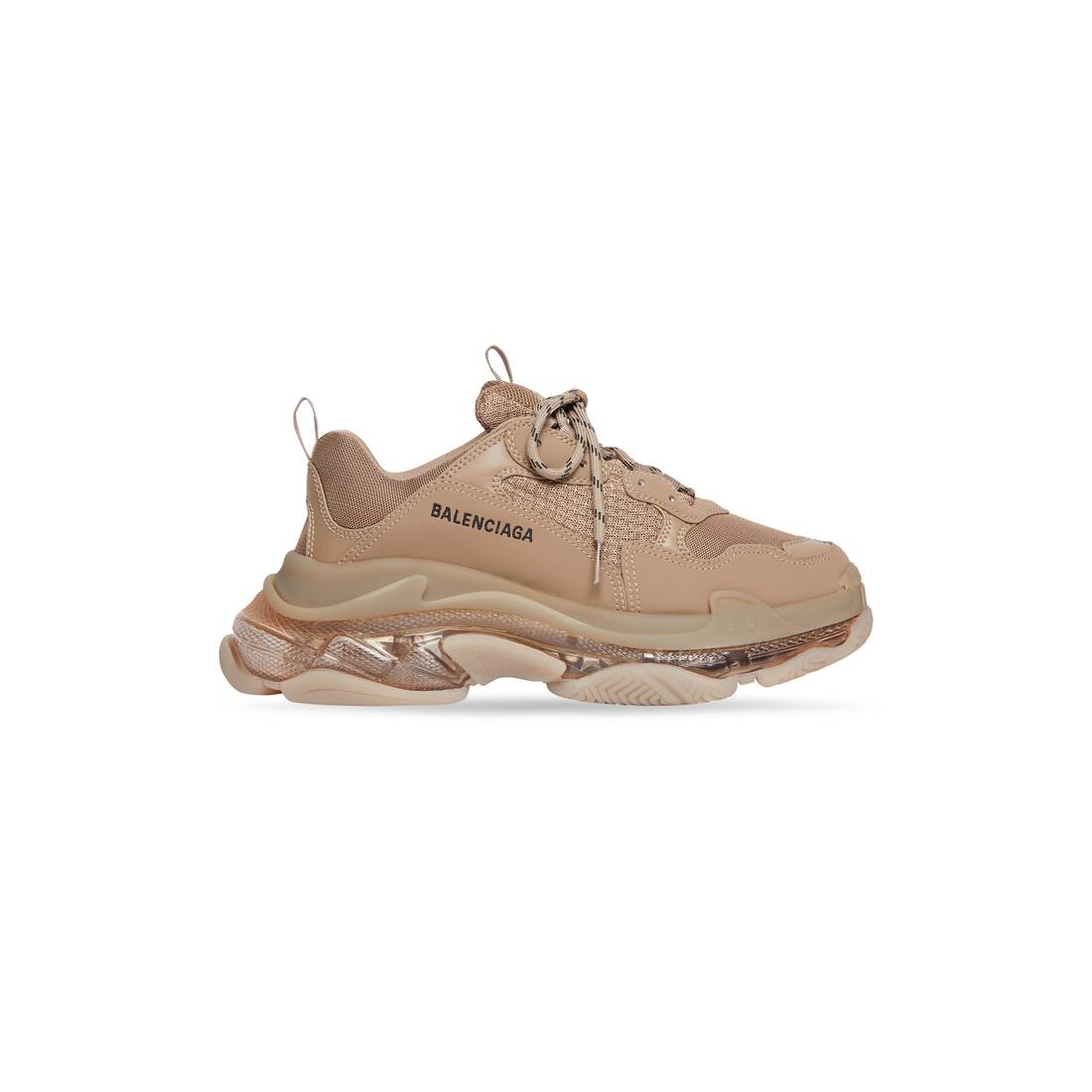 Men’s Triple S Clear Sole Sneaker in Brown - Image 1
